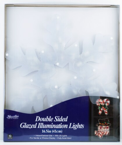 Holiday Home Snowflake Double Sided Glazed Illumination Lights Perspective: back