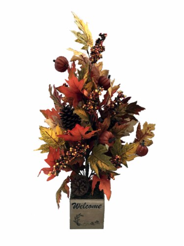 Holiday Home Potted Fall Tree Perspective: back