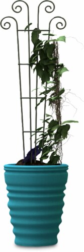 The Joy of Gardening Metal Wave Trellis Perspective: back