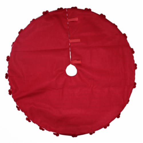 Holiday Home Striped Tree Skirt - Red/White Perspective: back