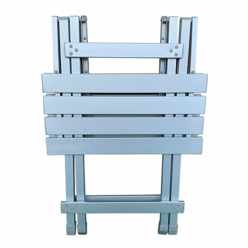 Glacier's Edge Aluminum Folding Camp Table - Silver Perspective: back