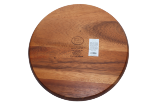 Dash of That™ Acacia Wood Round Plate Perspective: back
