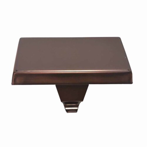 Holiday Home Oil Rubbed Bronze Metal Flat Top Christmas Stocking Holders Perspective: back
