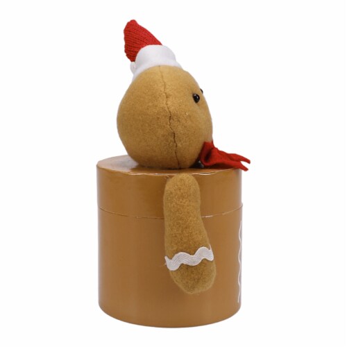 Holiday Home Plush Gingerbread Gift Box Perspective: back