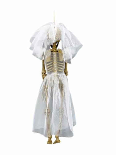 Holiday Home Hanging Dressed Skeleton Bride Perspective: back