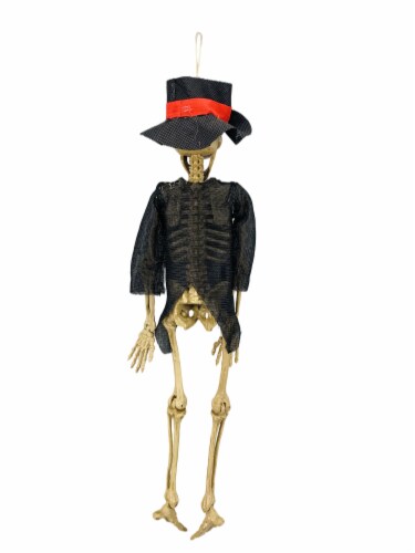 Holiday Home Hanging Dressed Skeleton Groom Perspective: back