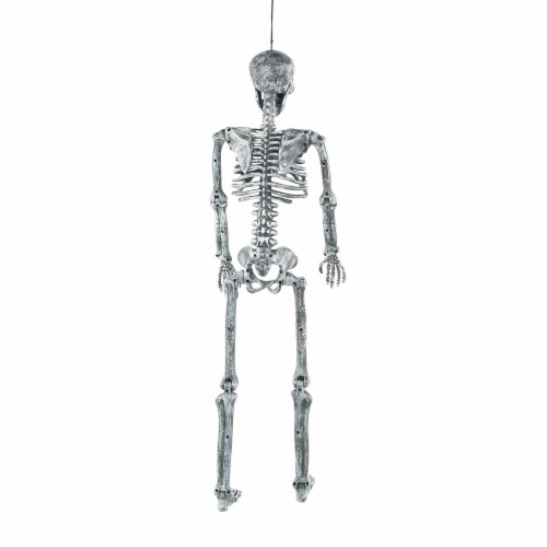 Holiday Home Poseable Skeleton Decor - Silver Perspective: back