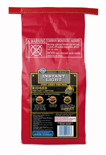 Kroger® Ridged Instant Light Charcoal Briquets 3.1 LB Perspective: back