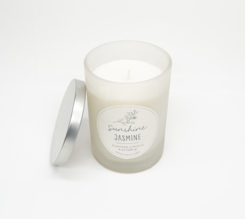 HD Designs Sunshine Jasmine Scented Jar Candle Perspective: back