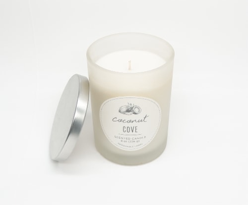 HD Designs Jar Candle Coconut Cove Perspective: back