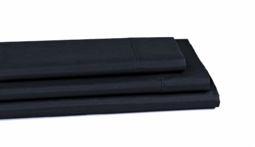 Everyday Living® 200 Thread Count Cotton/Polyester Pillow Cases - 2 Piece - Jet Black Perspective: back