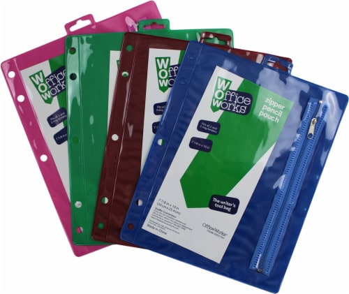 Office Works Zipper Pencil Pouch - Assorted Perspective: back