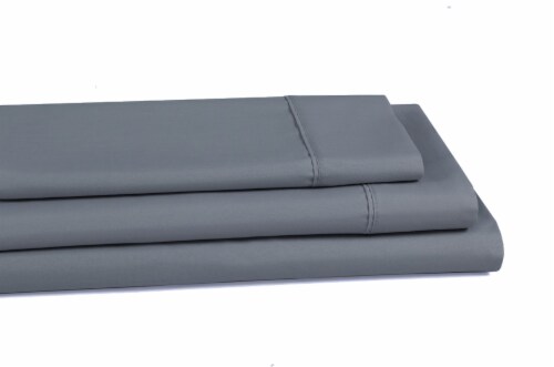 Everyday Living® 200 Thread Count Cotton/Polyester Fitted Sheet - Sharkskin Perspective: back