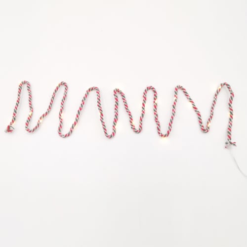 Holiday Home Rope LED Light Strand - Red/Green Perspective: back