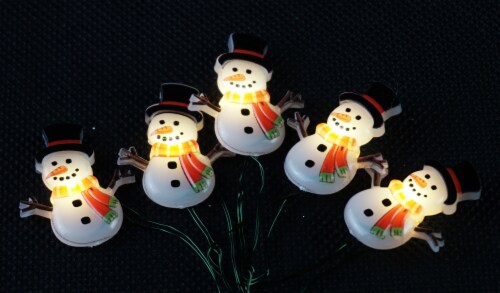 Holiday Home 18 LED Snowman String Lights Perspective: back