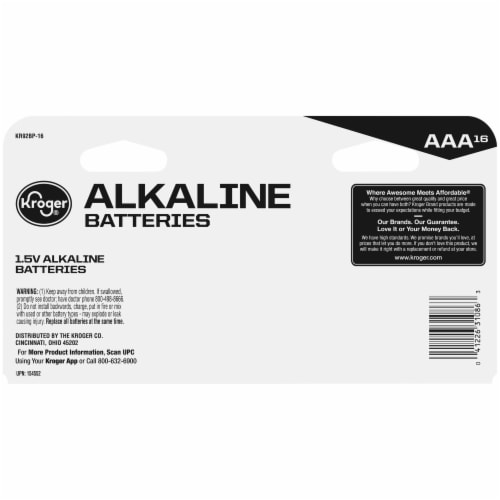 Kroger® Alkaline AAA Batteries Perspective: back