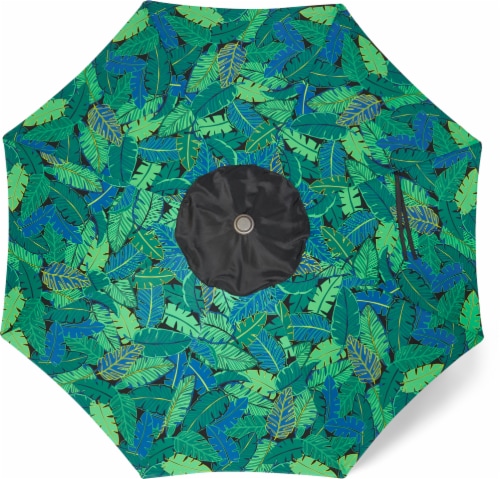 HD Designs Outdoors Jungle Palm Market Umbrella Perspective: back