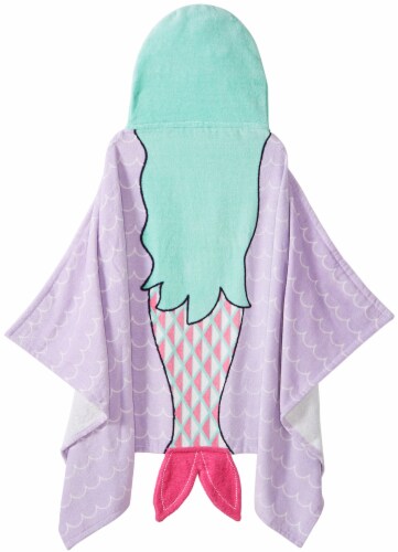 Everyday Living Hooded Bath Towel - MERMAID Perspective: back