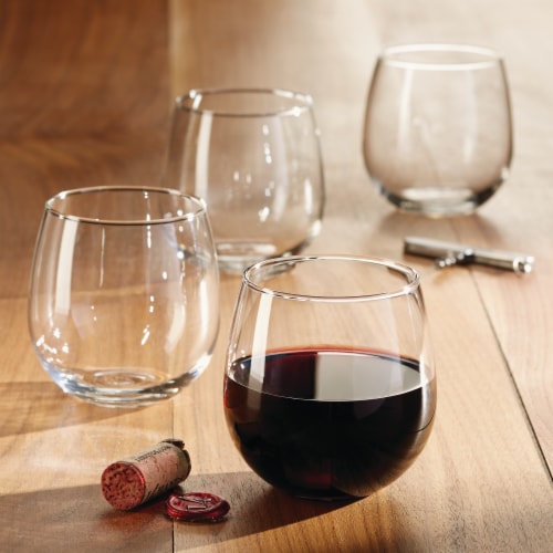 Dash of That™ Vina Stemless Red Wine Glasses - Clear Perspective: back