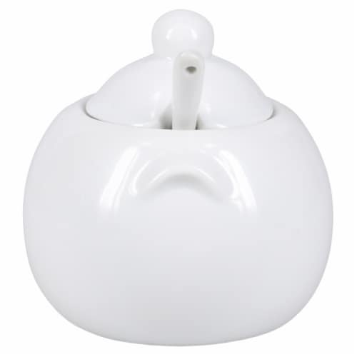 Dash of That™ St John Sugar Bowl with Spoon - White Perspective: back