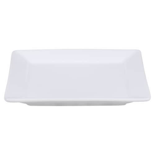Dash of That™ St John Square Rimmed Plate - White Perspective: back