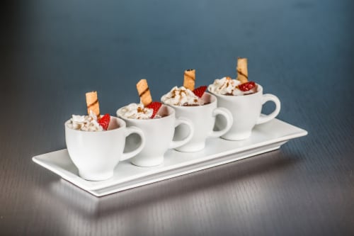 Dash of That™ St John Rimmed Rectangular Platter - White Perspective: back