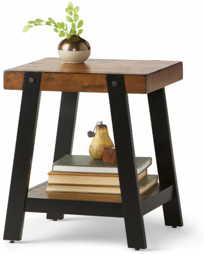 HD Designs® Kenya End Table - Brown/Black Perspective: back