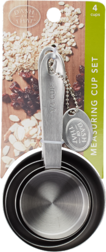 Dash of That™ Stainless Steel Measuring Cup Set - Silver Perspective: back