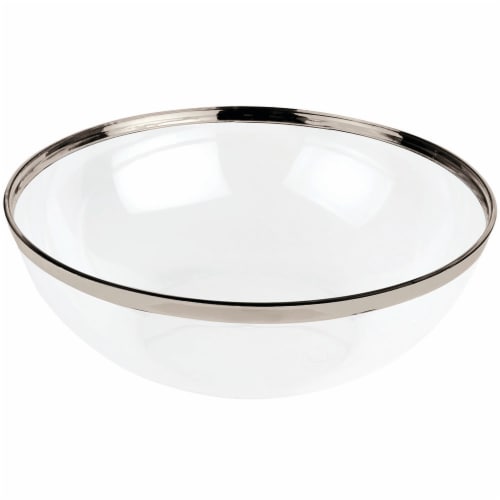 Kroger® Elevated Elegance Heavyweight Plastic Serving Bowl - Clear Perspective: back