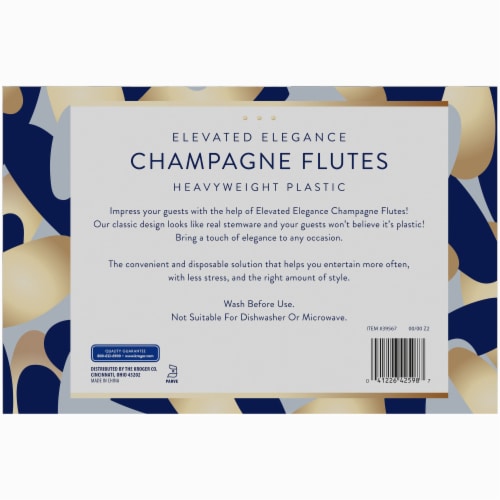 Kroger® Champagne Flutes - Clear Perspective: back