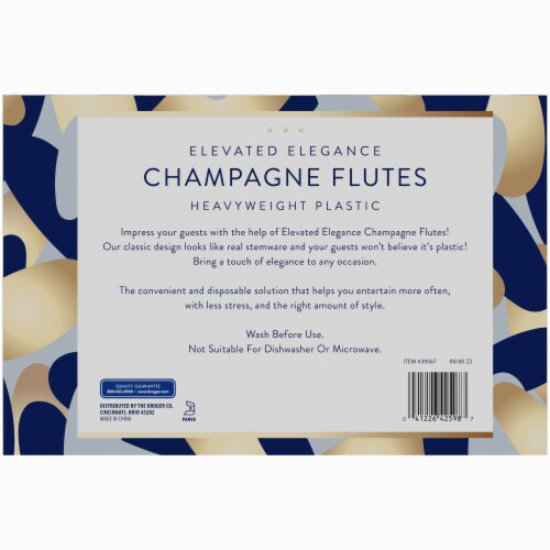 Kroger® Champagne Flutes - Clear Perspective: back