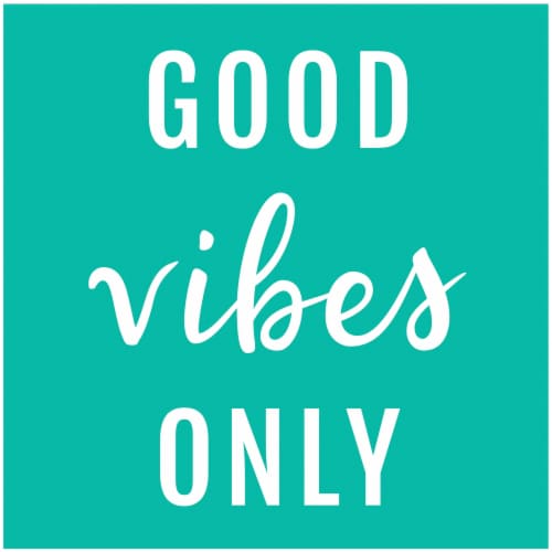 Kroger® Entertainment Essentials Good Vibes Only Beverage Napkins - Green Perspective: back