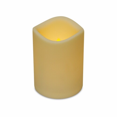 HD Designs Outdoors Plastic LED Pillar Candle Perspective: back
