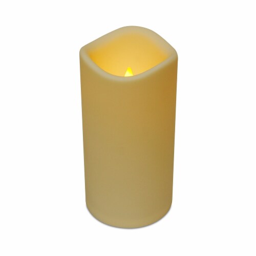 HD Designs Outdoors Plastic LED Pillar Candle Perspective: back
