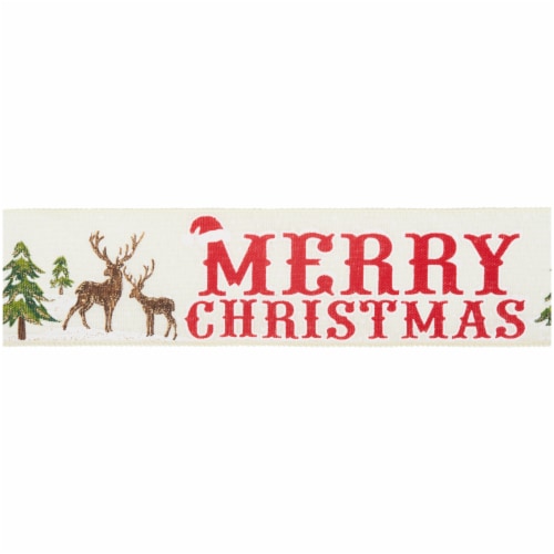 Holiday Home Merry Christmas Ribbon Perspective: back