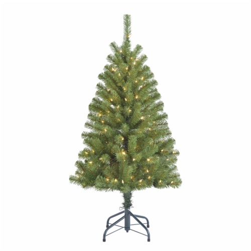Holiday Home New Oregon Fir Christmas Tree with Clear Lights Perspective: back