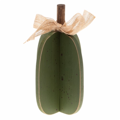 Holiday Home Mini Wood Pumpkin with Bow - Assorted Perspective: back