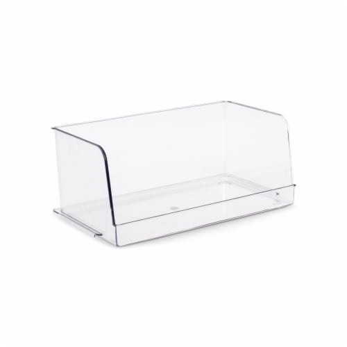 Everyday Living Long Rectangle Stackable Storage Bin - Clear Perspective: back