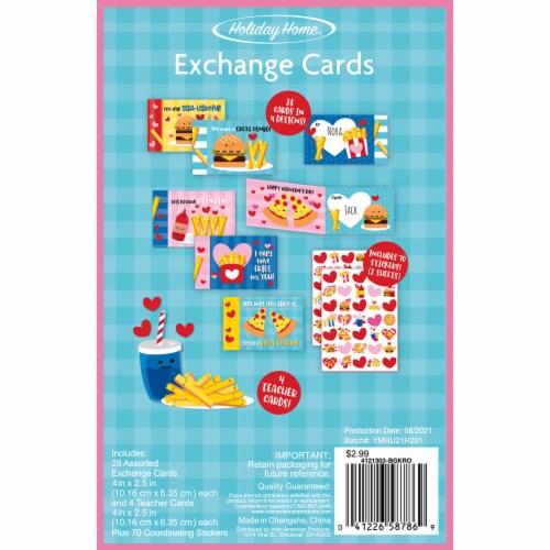 Holiday Home® Fast Food Exchange Cards Perspective: back