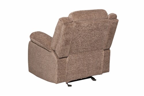 HD Designs Ashton Chenille Recliner - Taupe Perspective: back