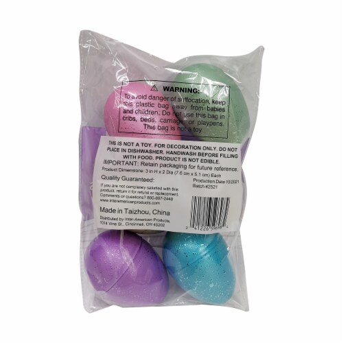 Holiday Home Metallic Speckled Fill Easter Eggs Perspective: back