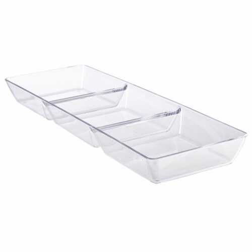 Holiday Home Acrylic Divided Serve Tray - Assorted Perspective: back