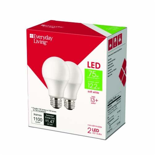 Everyday Living® 12.2-Watt (75-Watt) A21 LED Light Bulbs Perspective: back