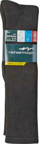 Michael Morgan Men's Over-The-Calf Socks - 3 Pack - Black Perspective: back