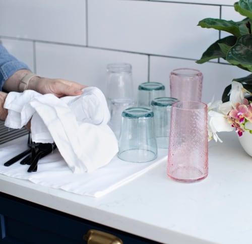 Everyday Living® Flour Sack Towels - White Perspective: back