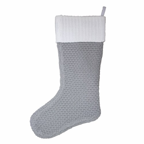 Holiday Home™ Knit Christmas Stocking - Gray Perspective: back