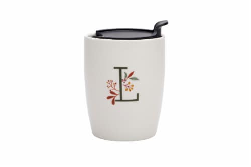 Holiday Home Fall Monogram Latte Mug Perspective: back