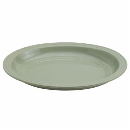 Dash of That Grace Oval Serving Platter - Sage Perspective: back