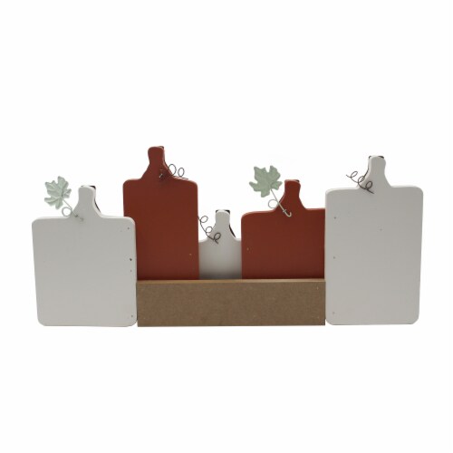 Holiday Home Harvest Block Tabletop Decor Perspective: back