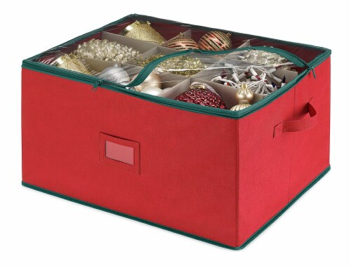 Holiday Home Ornament Storage Box Perspective: back